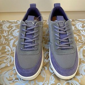 NEW Arbor Suede Mesh women’s shoes, Grey/Light Purple combo colorway